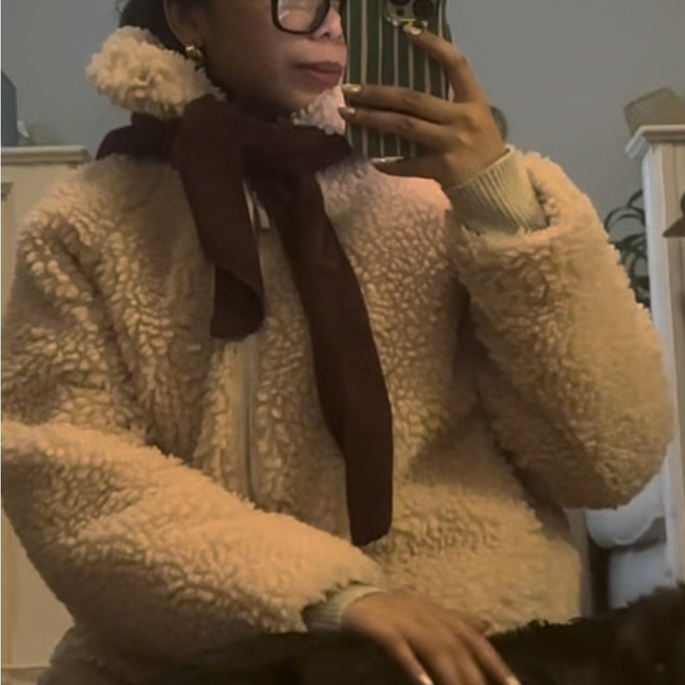 A New Day - Faux Sherpa Zipped Jacket